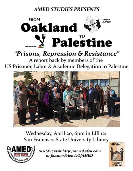 Group of people from "Oakland to Palestine" event